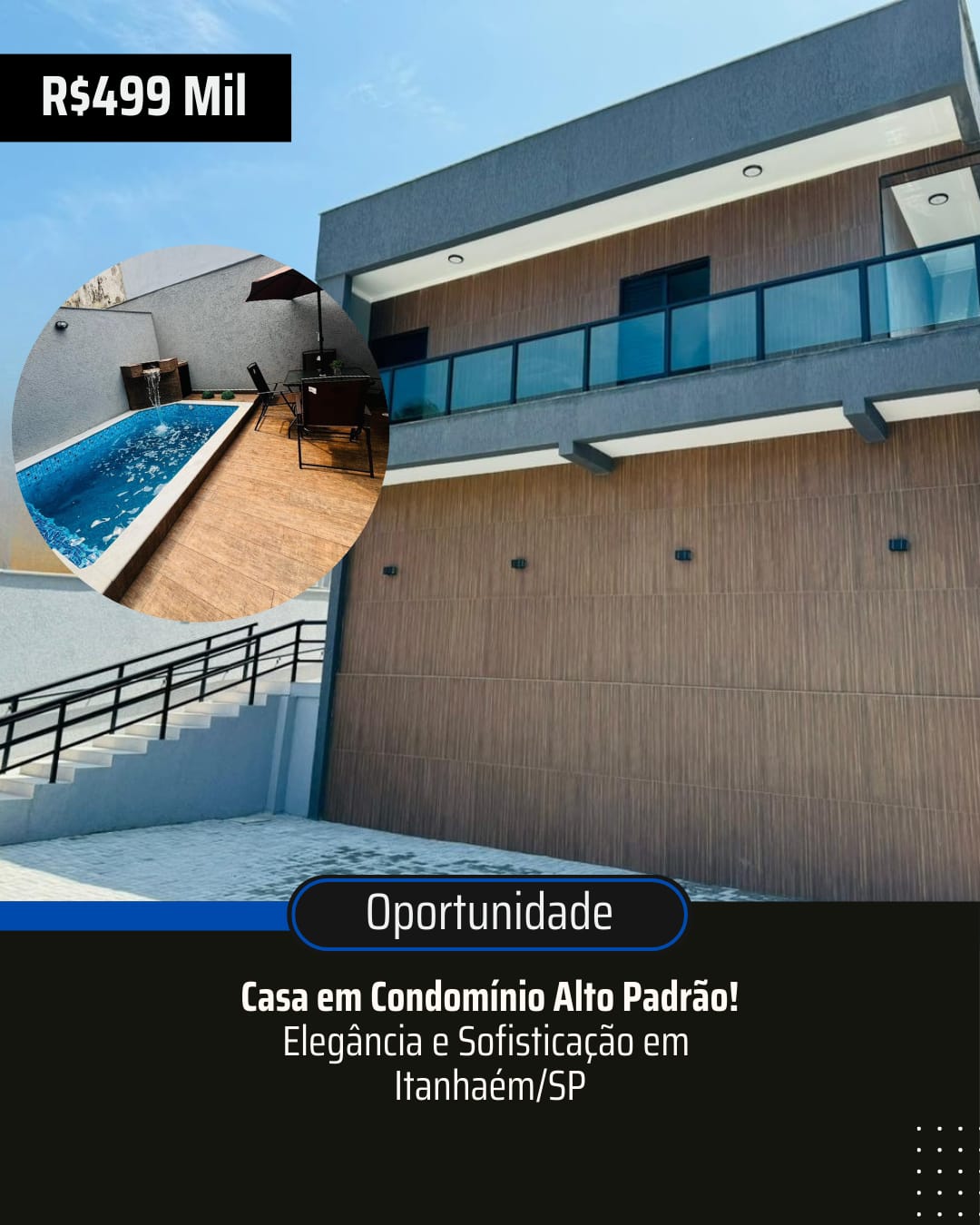 NÃO PERCA ESTA OPORTUNIDADE!!! SOBRADO EM CONDOMINIO NA PRAIA DO SONHO A 30 METROS DO MAR EM ITANHAÉM/SP
